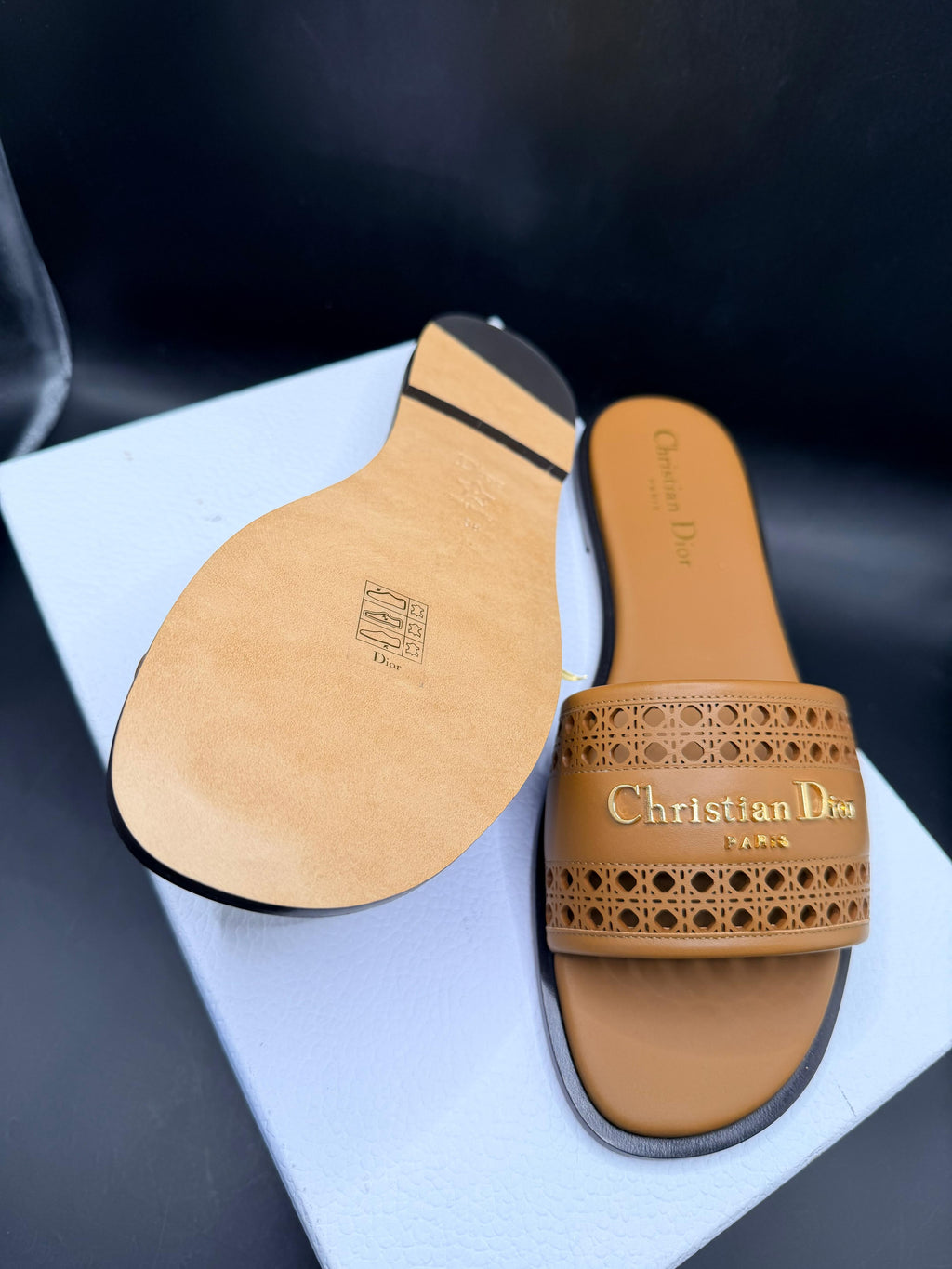 Dior d Lane slide sandals