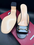 Gucci leather horsebit mules 2.5inch heel