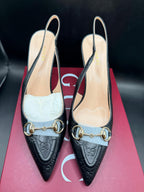 Gucci horsebit slingback pumps