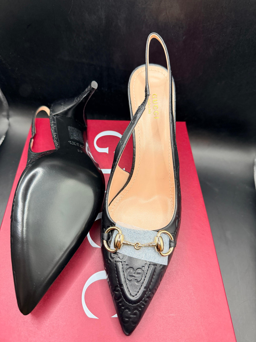 Gucci horsebit slingback pumps
