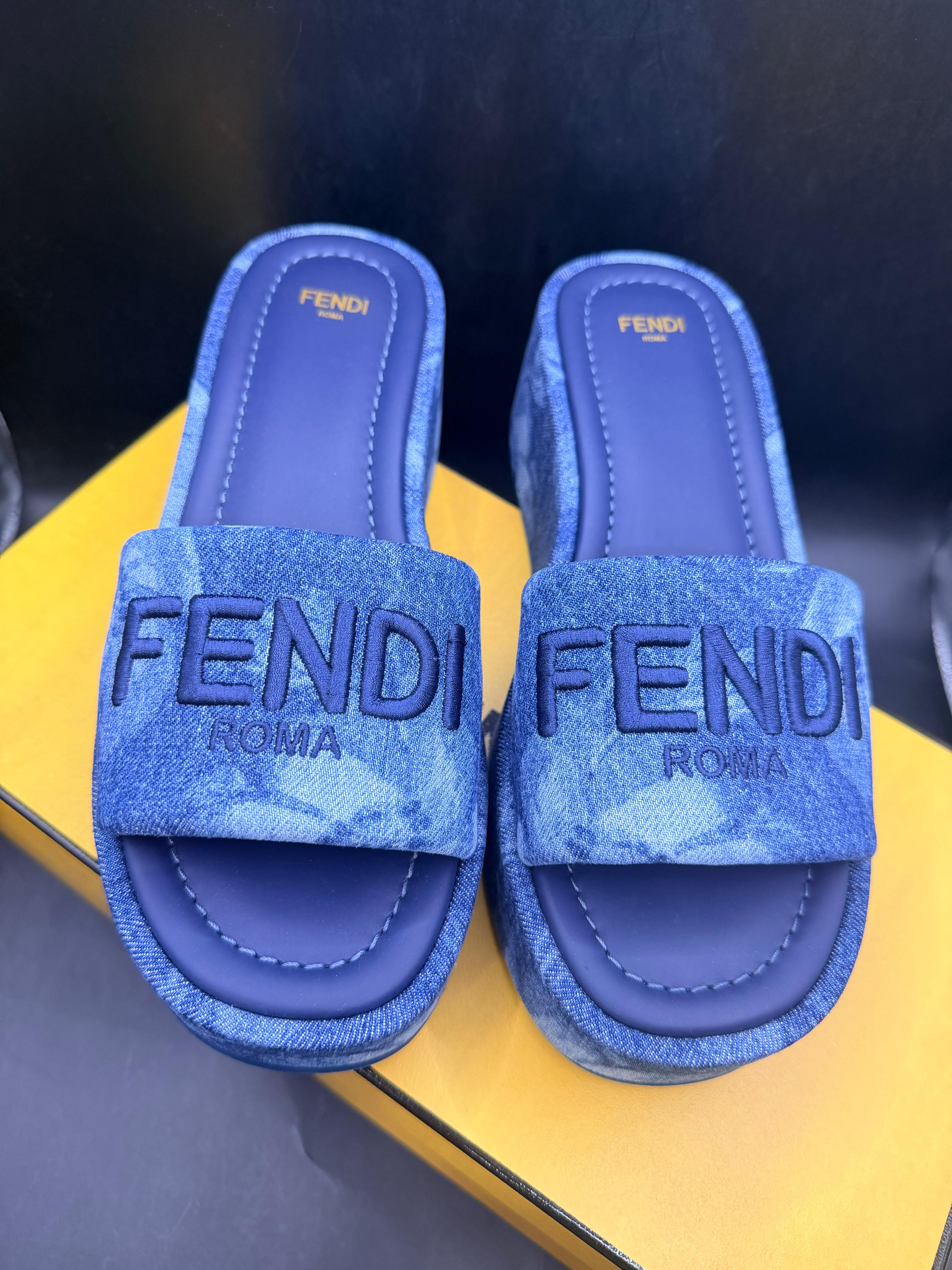 Fendi platform slides