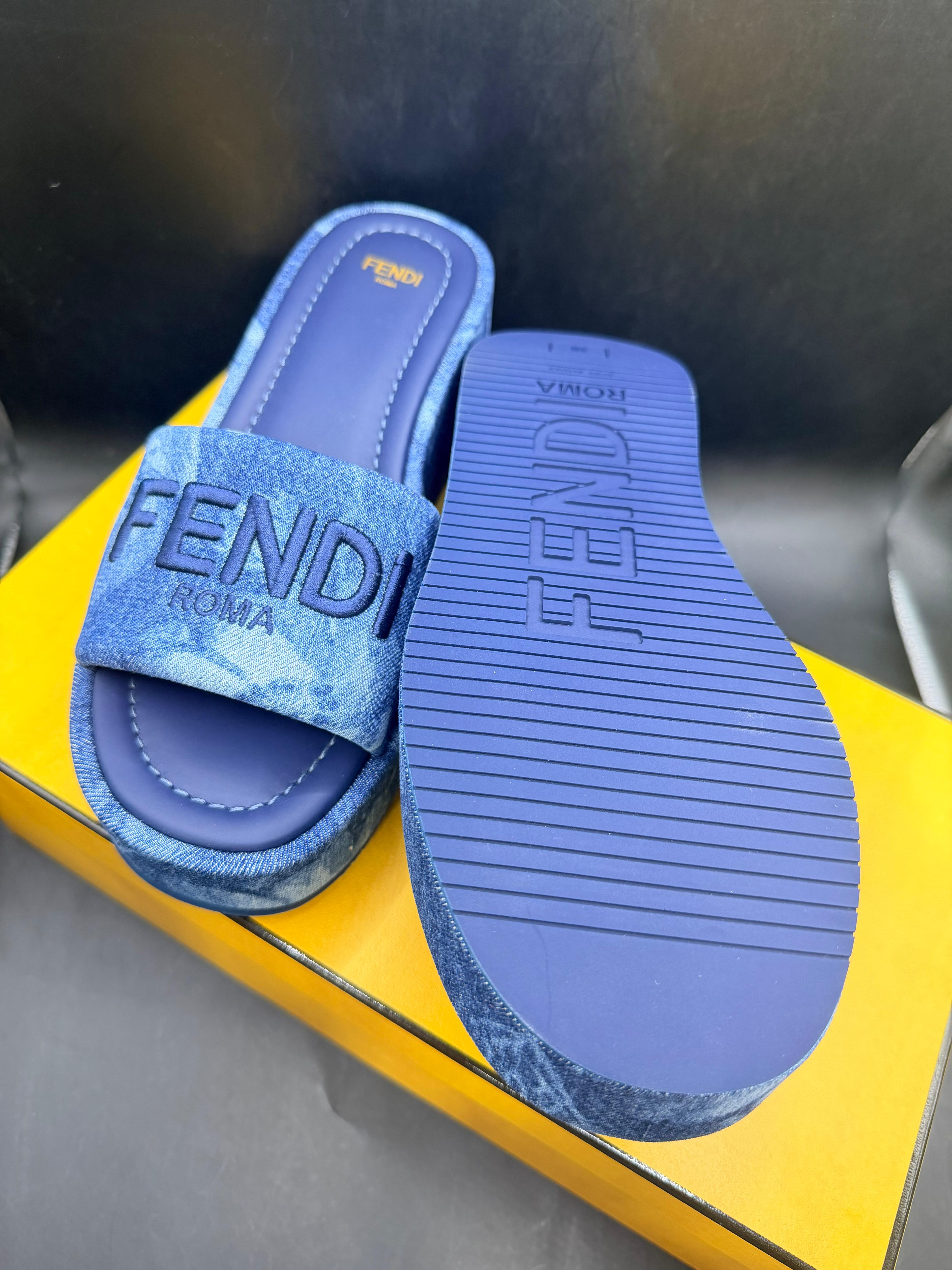 Fendi platform slides