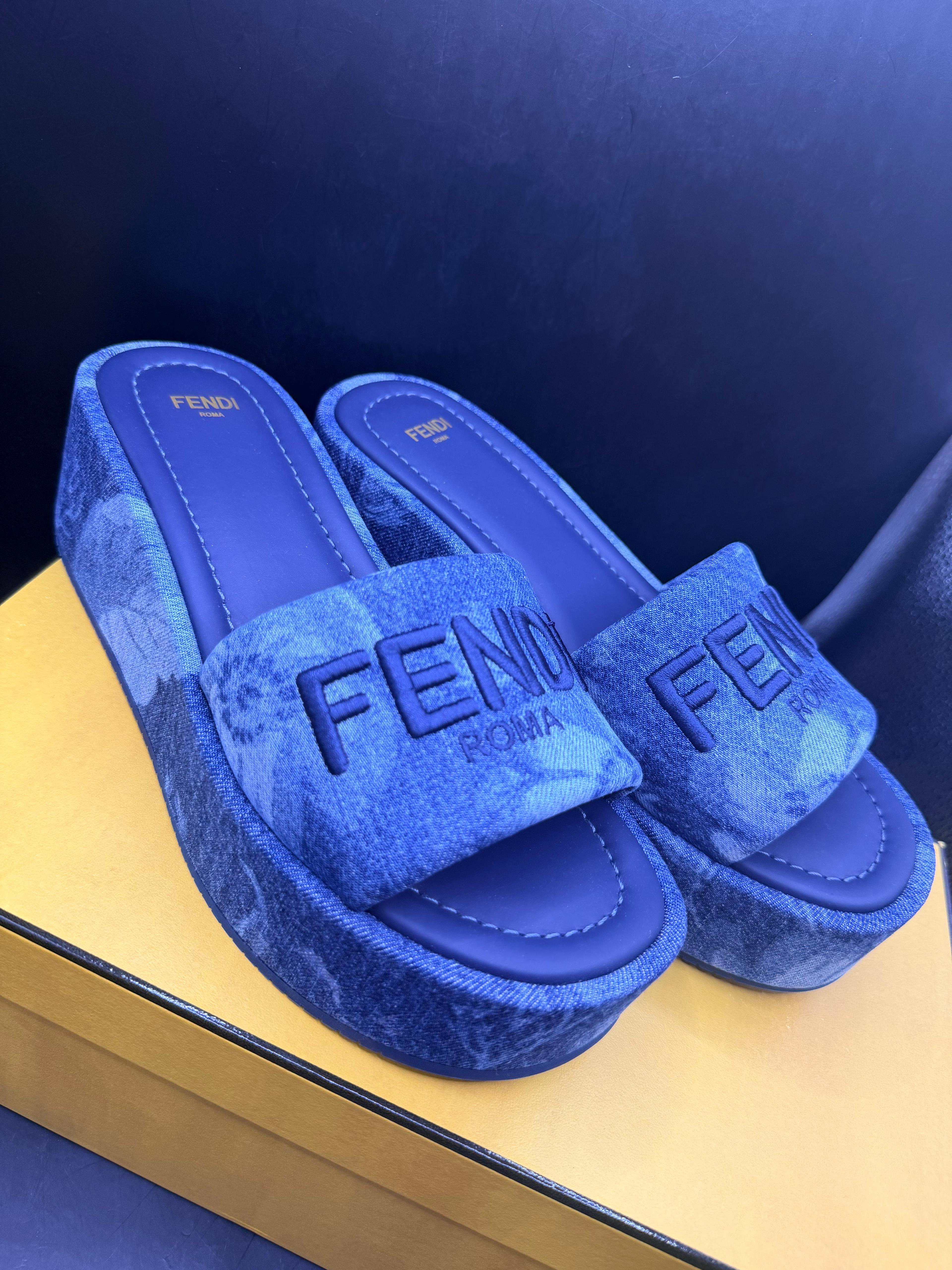 Fendi platform slides