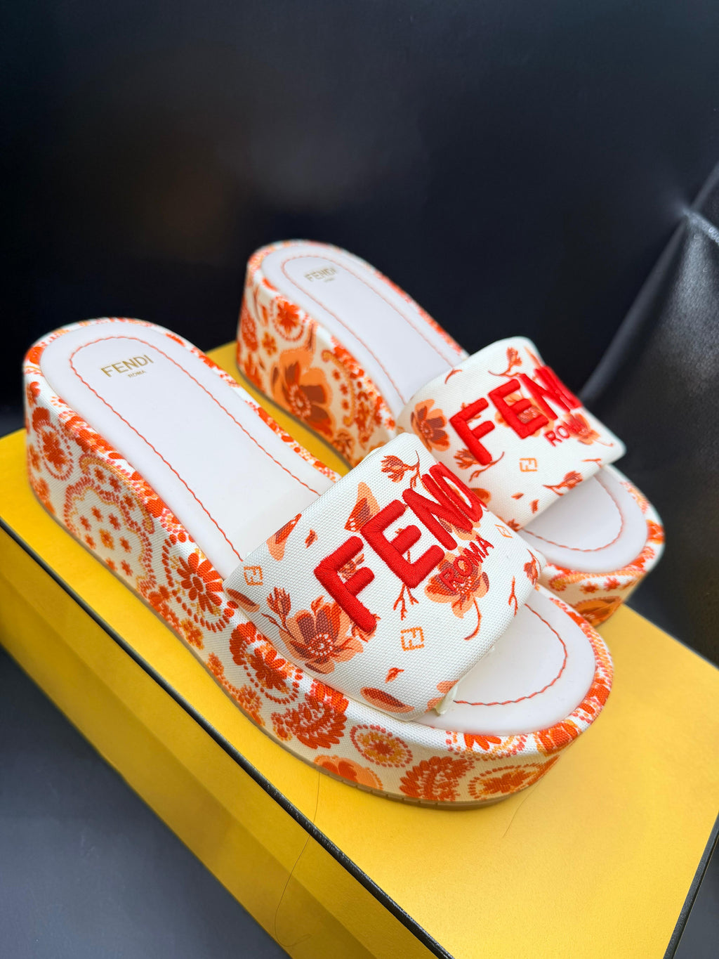Fendi platform slides