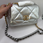 Chanel 19 Metallic Silver